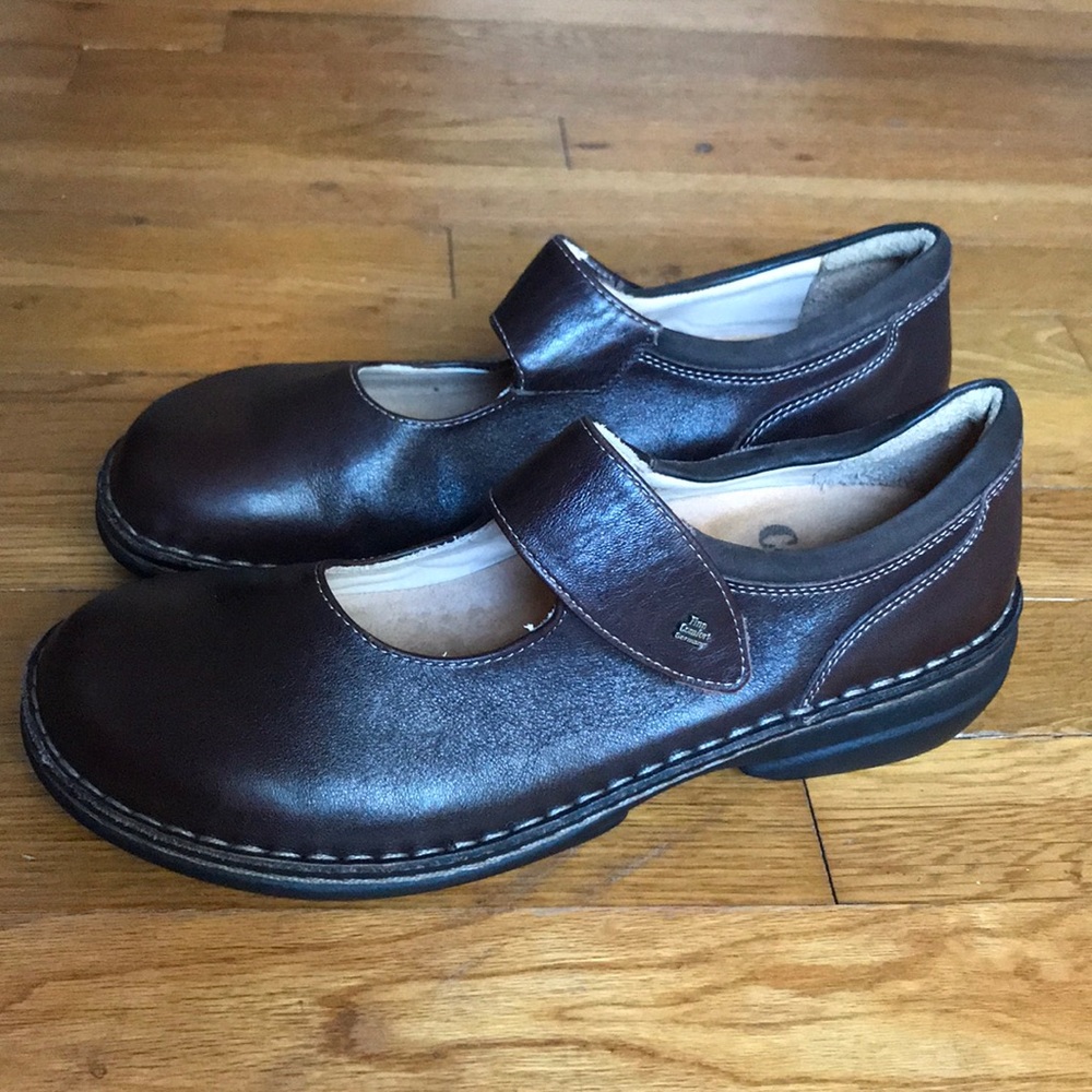 Finn Comfort Germany Brown Leather Mary Janes